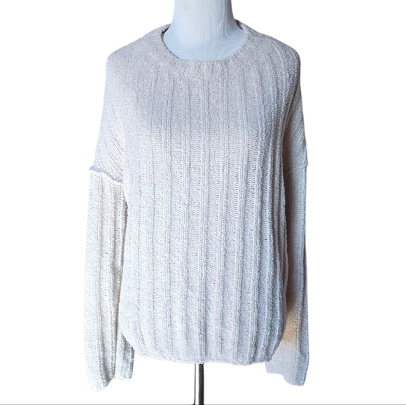 ATM Anthony Thomas Melillo Chenille Crew Neck Sweater Size Small Cream - Picture 3 of 7